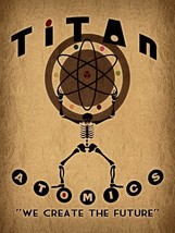 Titan Atomics Create the Future Science Sci-fi Scyfy Vintage Metal Sign - £13.54 GBP