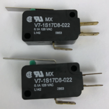 2 x Honeywell V7-1S17D8-022 Micro Switch Momentary .1A 125VAC Hinge Lever - $14.84