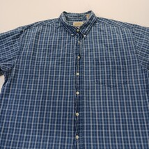 St John's Bay RN#93677 Men's Blue Check Plaid Button-Down Collar Shirt Size L image 11