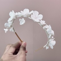 Bridal Ceramics Flower Tiara, Wedding Hair Accessories, Bridal Flower He... - $22.99