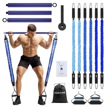 Portable Pilates Bar Kit With Resistance Bands For Men And Women,Upgrade... - £58.83 GBP