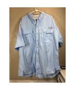 Columbia PFG Shirt Men&#39;s Sky Blue Bahama Short Sleeve Fishing Omni-Shade... - $46.19 CAD