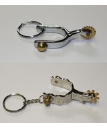 Equine Horse Key Chain  - Western Spur with Brass Rowel Choice of Plain ... - $6.50