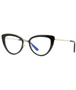 Tom Ford 5580-B 001 Shiny Black Blue Block Eyeglasses TF5580 001 55mm - £187.03 GBP