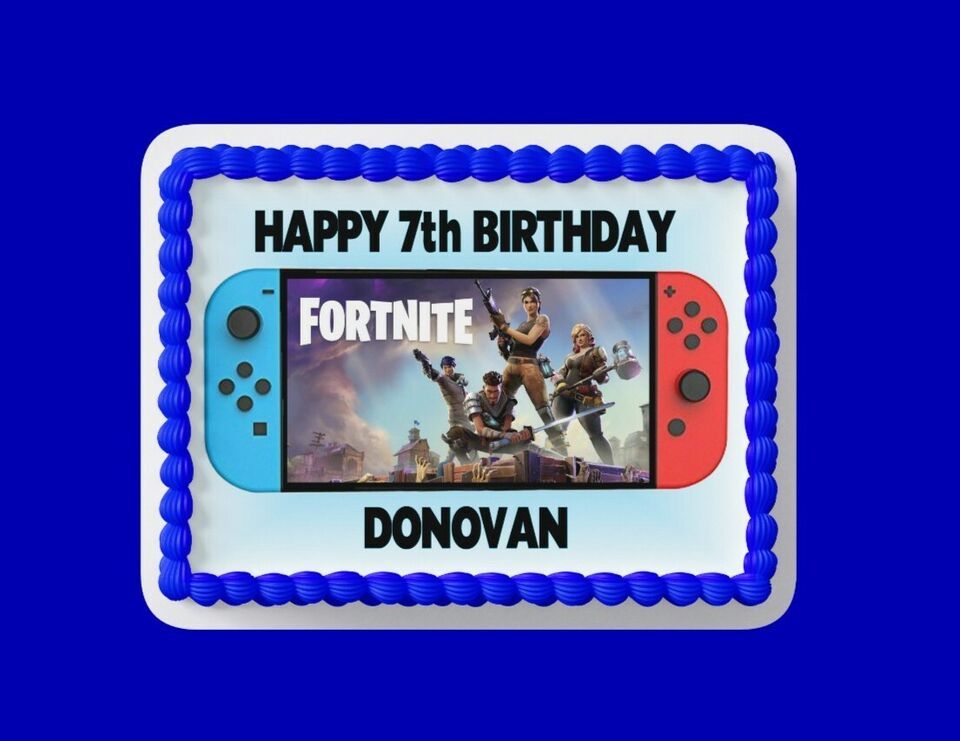Custom Edible Birthday Cake Topper/ Peel like a sticker - $9.89