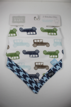 Hudson Baby Cotton Bandana Bibs Antique Cars with Button Closure One Size New - £6.30 GBP