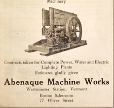 Abenaque Machine Works Vermont 1910 Advertisement Gas Gasoline Engines ADBN1eee - $29.99