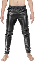 Leather Pants Men&#39;s Jeans Pant Real Biker Trouser Lederhosen Motorcycle Black 21 - £32.95 GBP+