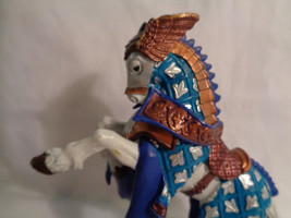 2007 Papo Medieval Horse Figure White / Blue - $4.49