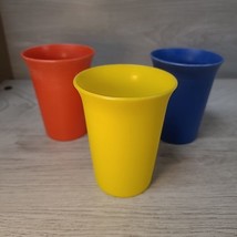 Set of 3 Vintage Tupperware 109 Tumblers 7 oz Cups Used No Lids Replacement - £3.13 GBP