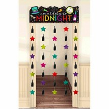 Countdown to Midnight New Year&#39;s Eve Doorway Curtain Jewel Tones - £10.08 GBP