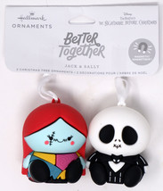 Hallmark 3HCM2400 Nightmare Jack &amp; Sally Resin Christmas Ornaments - New! - £11.94 GBP