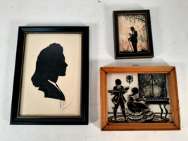 Lot of Three Silhouettes, 1 Dated 1946, Others Are Much Older - £24.74 GBP