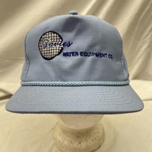 trucker hat baseball Cap Vintage Snapback Davies Water Equipment Co Lt Blue - $39.99