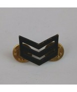 Vintage Black Military Stripes Lapel Hat Pin - $5.45