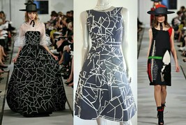$5000 Oscar De La Renta Stunning Cubism Picasso Art Silk Runway Dress 6 - £796.01 GBP