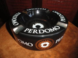 Perdomo Large Table Top Ceramic Black & Gold Ashtray NIB image 6