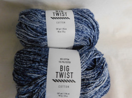 Big Twist Cotton Denim Splash lot of 2 Dye Lot CNE1268 - £8.75 GBP