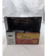 Belkin (50) Pack Slim-Style Black Jewel Cases CDs DVDs - $316.12 MXN