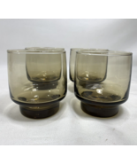 4 Vintage Libbey Accent Tawny Smoke 9 oz Wine Juice Rocks Glasses - NEW - $24.75