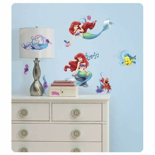 The Little Mermaid Wall Decals Ariel Stickers Kids Room Decor LICENSED Roommates - £21.98 GBP