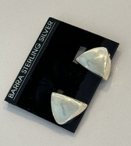 Barra 925 Sterling Silver Modern Concave Triangle Earrings Clip-on MSRP $60 - £9.01 GBP