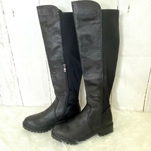 Wanted Women&#39;s 7.5M Dunlap Riding Boots Black #761814 Faux Leather Textile NEW - £36.07 GBP