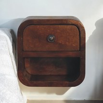 Artisan Furniture Solid Wood Extra Mini Curved Chestnut Bedside with Ope... - $124.00