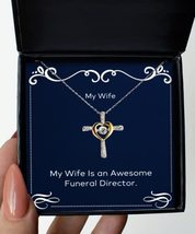 Sarcastic Wife Cross Dancing Necklace, My Wife is an Awesome Funeral Dir... - £39.52 GBP