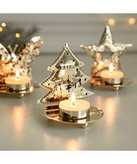 Christmas retro golden candle holder-Nordic style decorative supplies - $38.00