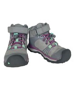 KEEN Kids Terradora II Mid Waterproof Hiking Boots Gray Purple Teal US 9 - $29.44