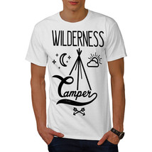 Wellcoda Wild Camper Moon Mens T-shirt, Adventure Graphic Design Printed Tee - £14.82 GBP+