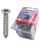 Everbilt #8 x 1-3/4&quot; Stainless Steel Phillips Flat Head Sheet Metal Scre... - $10.43 CAD