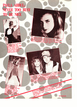 Paula Abdul teen magazine pinup clipping never to busy to be nice  - £1.17 GBP