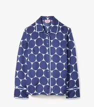 Kade Spade Joy Dot Silk Twill Shirt Long Sleeve Blue Size XL Button Slik Blend - £94.00 GBP