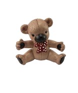 Vintage Brown Teddy Bear Ceramic Coin Bank Hand Painted Bear w Stopper - $921.15 MXN