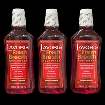 RARE Lavoris Fresh Breath Mouthwash Original Cinnamon  16.9 oz Lot of 3 - €33,85 EUR