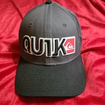 QUICK Quicksilver Baseball Hat Cap Gray 2 tone One Size flex - £11.45 GBP