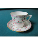 Royal Crown Derby BRITTANY PATTERN COFFE CUP and Saucer, PINK DOTS - £71.33 GBP