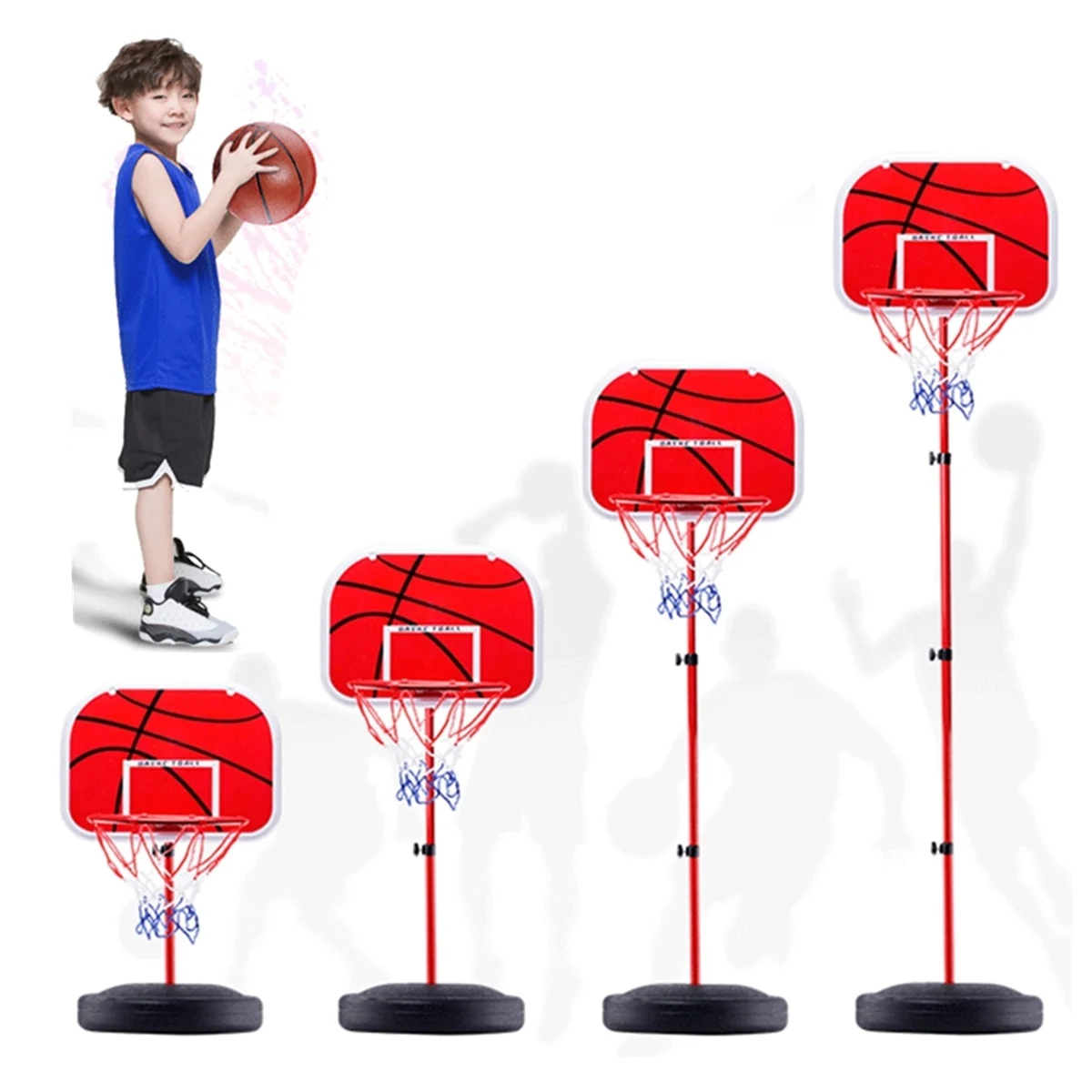 1.5m Boys Children&#39;s Basketball Stand Portable Basket Rack Indoor Outdoor  - £39.77 GBP+