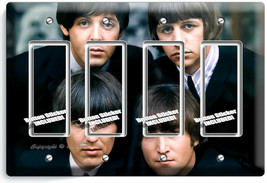 The Beatles John George Paul Ringo 4 Gfci Light Switch Plates Music Studio Decor - £16.09 GBP