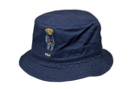 Polo Ralph Lauren Mens Navy Blue Polo Bear Jeans Bucket Hat , L / XL PRL... - £77.49 GBP