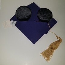 2019 Mickey Mouse Ears Mortarboard Blue Adult Graduation Cap Disney Parks w/TAG - £13.45 GBP