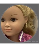 Pearl Teardrop Dangle Doll Earrings • 18 Inch Fashion Doll Jewelry - £5.42 GBP