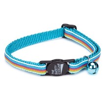 MPP Cat Collars Bright Color Nylon Ribbon Jingle Bell Fashionable Patterns 8&quot; to - £8.27 GBP+