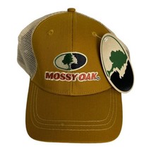Mossy Oak Baseball Cap Mesh Snapback Fishing Hunting Gold NEW - £16.09 GBP