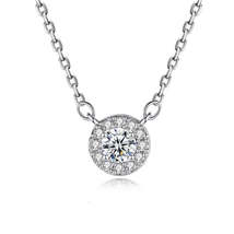 Crystal &amp; Cubic Zirconia Silver-Plated Halo Pendant Necklace - $13.99