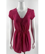 Kimchi Blue Mini Dress Size Small Magenta Pink Blouson Pockets Solid Womens - $254.24 MXN