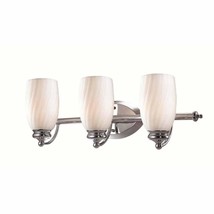 Hampton Bay 3-Light Chrome Bath Bar Light with Frosted White Glass - £15.53 GBP