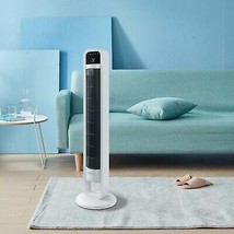 Tower Fan Stand Up With Remote Control Tall Oscillating Floor Omni Breeze Smart - £50.55 GBP